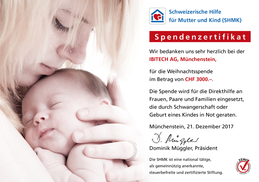 14 12 2017 Schweizerische Hilfe Fur Mutter Und Kind Spendenaktion