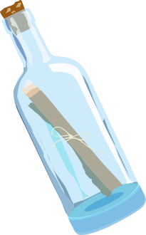 Mesage-in-a-bottle-flasche